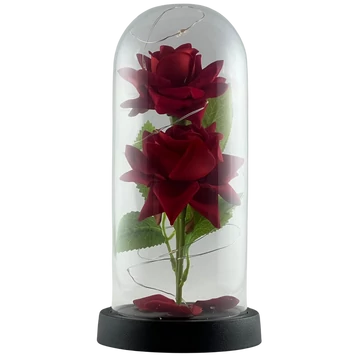 Rózsa üvegburában ledes