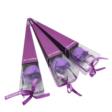 Szappanrózsa díszdobozban-Lila